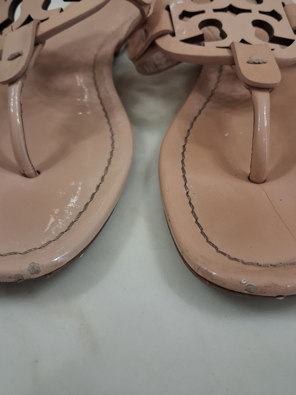 Tory Burch Nude Patent Miller Sandals - Picture 5 of 5